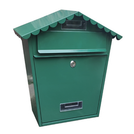 Postaláda 370x360x135mm acél porszórt, zöld