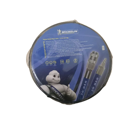 kf Michelin PVC tömlő 7,5m, gyorscsatlakozóval