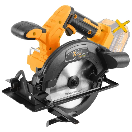 Akkumulátoros kézi körfűrész, 165mm, szénkefementes motor